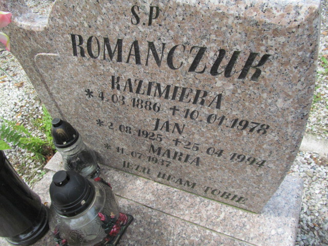 Kazimiera Romańczuk 1886 Lubawka - Grobonet - Wyszukiwarka osób pochowanych