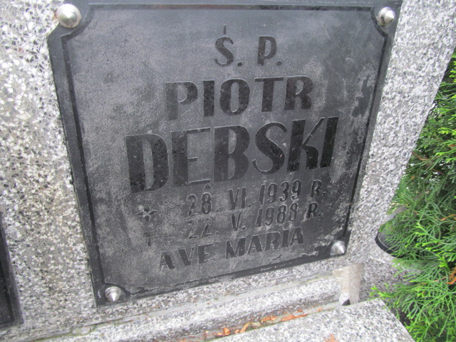 Piotr Dębski 1939 Lubawka - Grobonet - Wyszukiwarka osób pochowanych