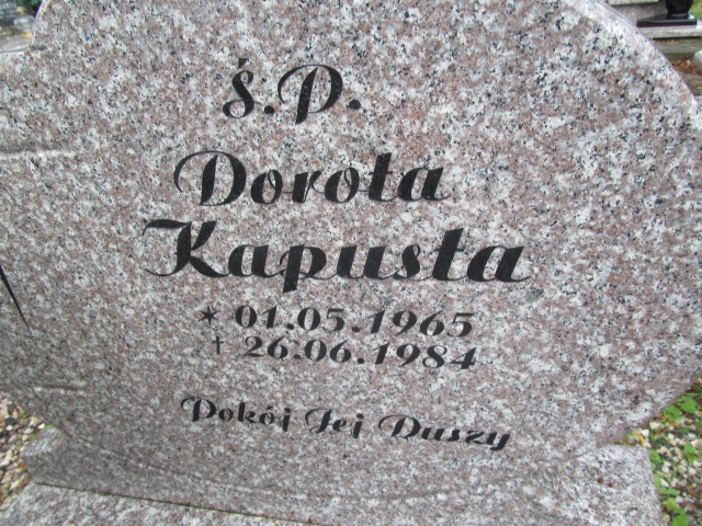Dorota Kapusta 1965 Lubawka - Grobonet - Wyszukiwarka osób pochowanych
