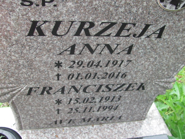 Anna Kurzeja 1917 Lubawka - Grobonet - Wyszukiwarka osób pochowanych