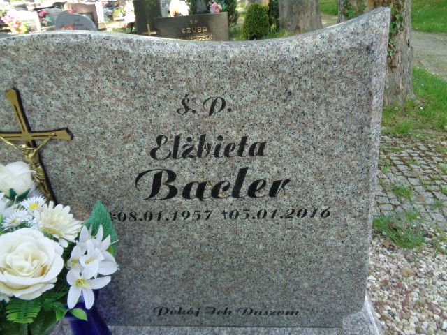 Grób Elżbieta Bącler