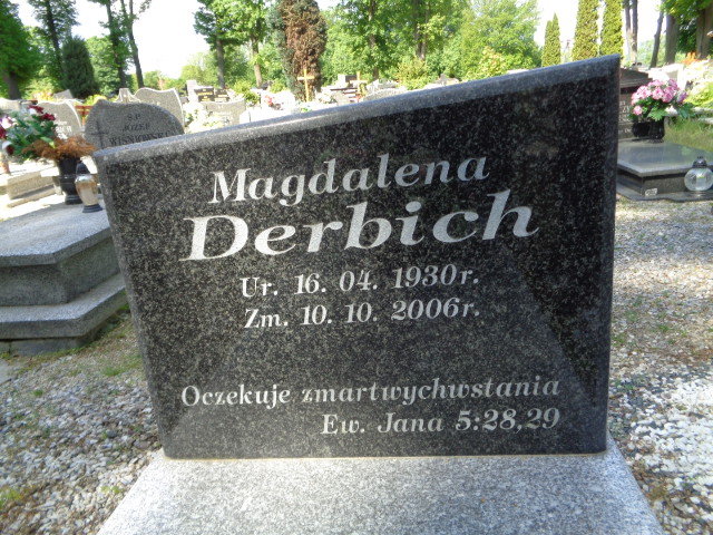 Grób Magdalena Derbich